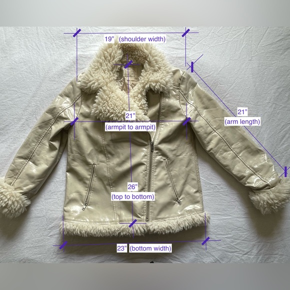 UO Tania Sherpa Lined Faux Leather Moto Jacket - Picture 11 of 11